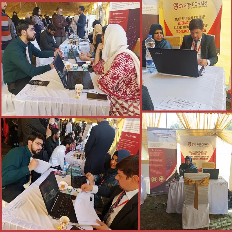 SysReforms – SysReforms at the job fair, National University of Modern Languages (NUML), Islamabad