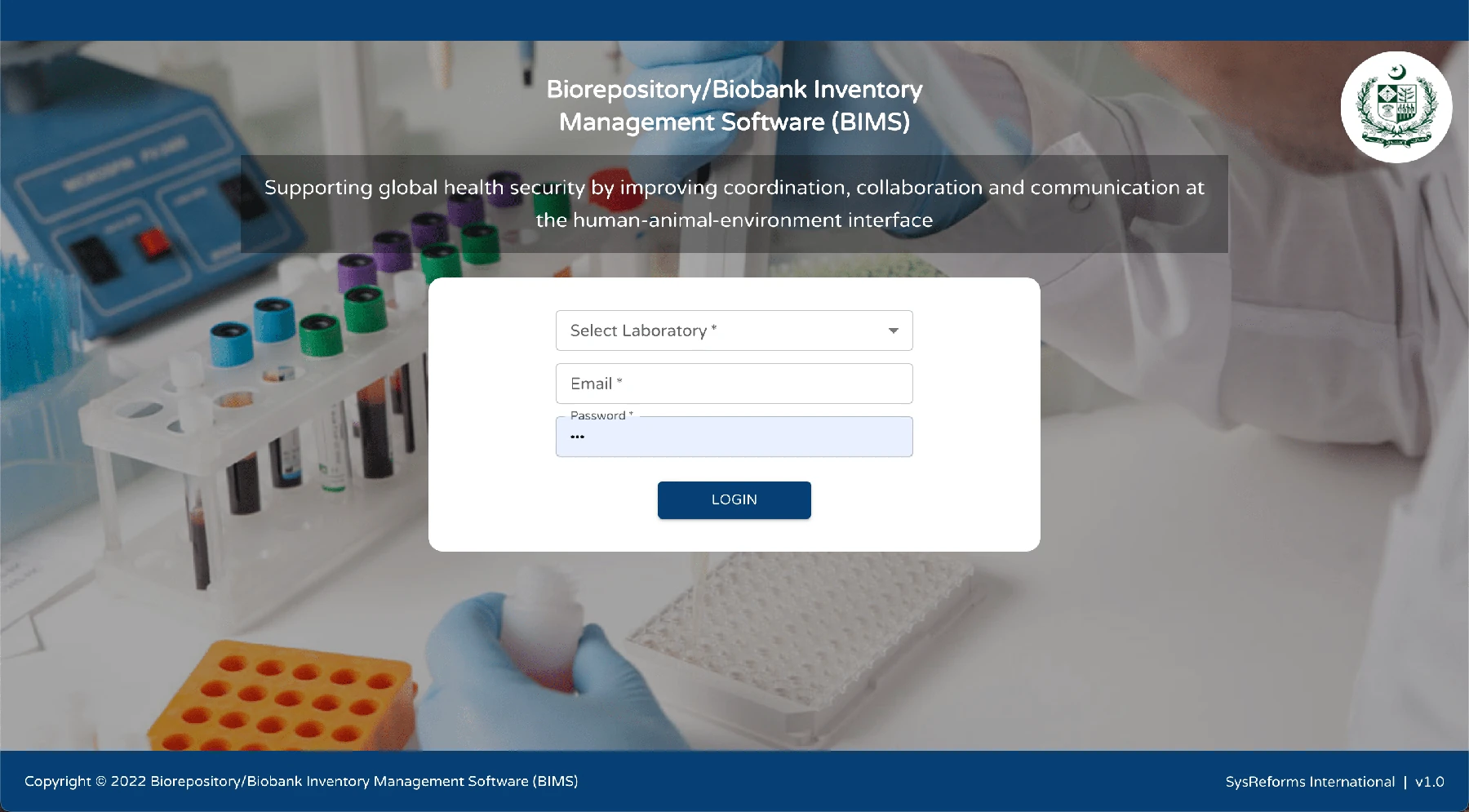 Government of Pakistan; Biobank Inventory Management System for NVL, NIH and NARC Reference Labs — image 1