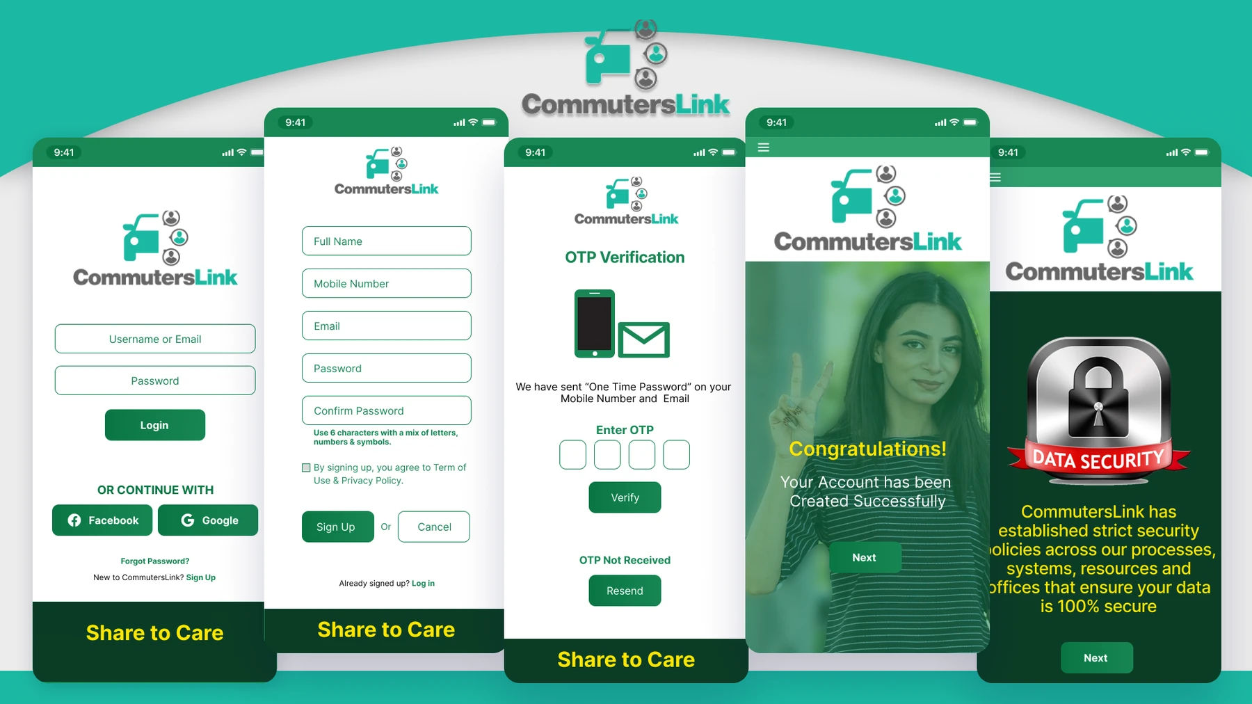CommutersLink — a social app offering affordable commuting solutions on a long-term basis — image 1