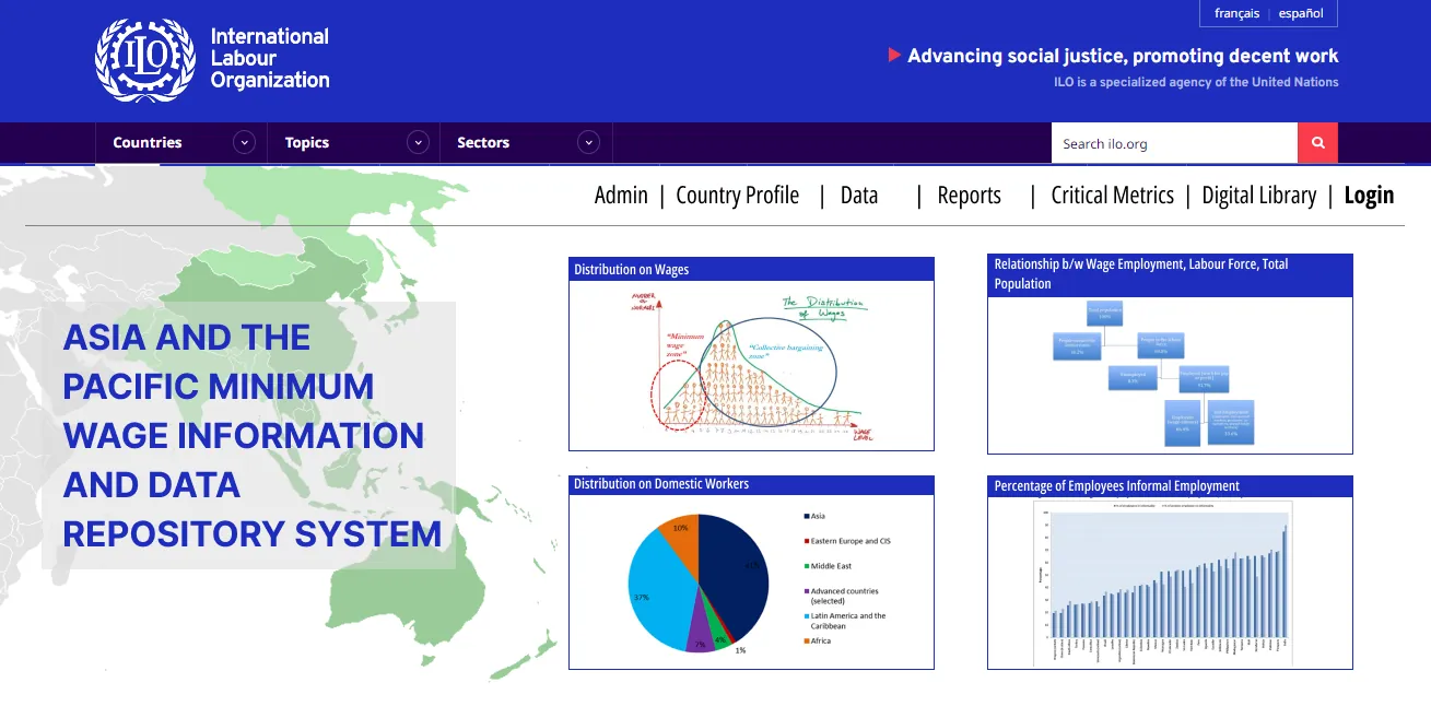 Asia and the Pacific Minimum Wage Information and Data Repository System — image 1