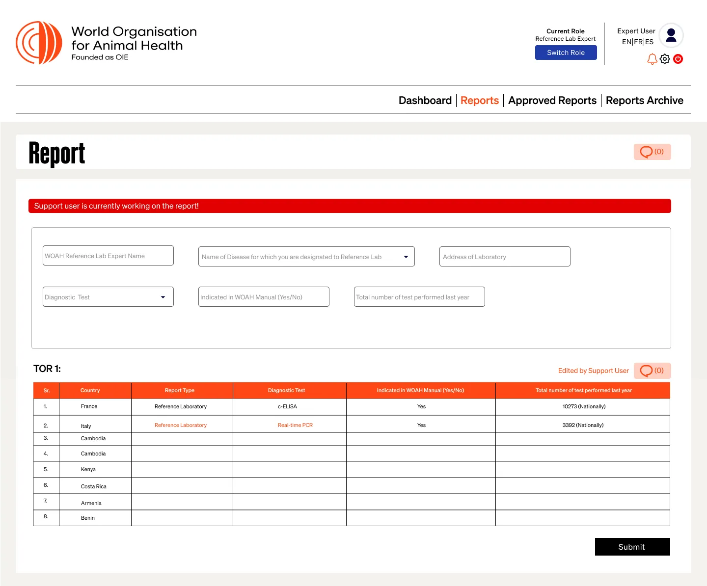 Reference Laboratory And Collaborating Centre (RL&CC) Reporting System Evolution — image 2